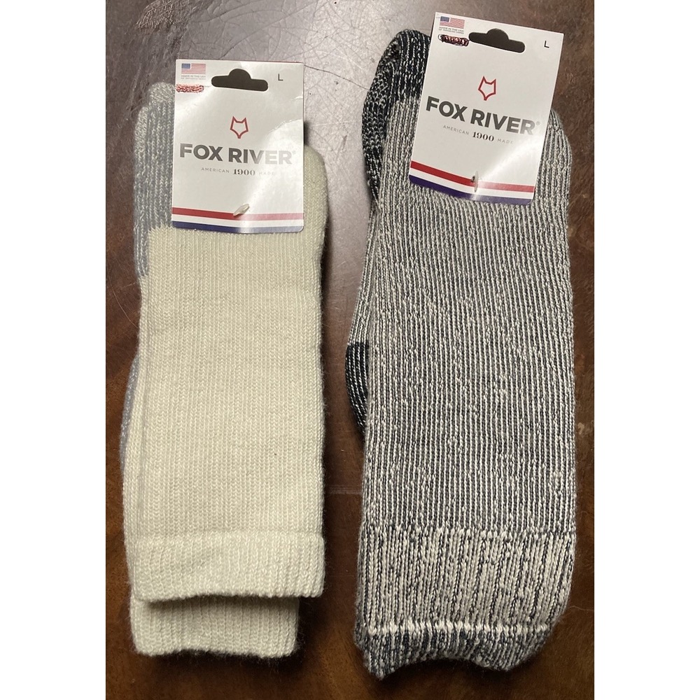 Lot Of 2 Pairs Unisex Size L Fox River Mills Thick Warm Socks Not Quite Perfect